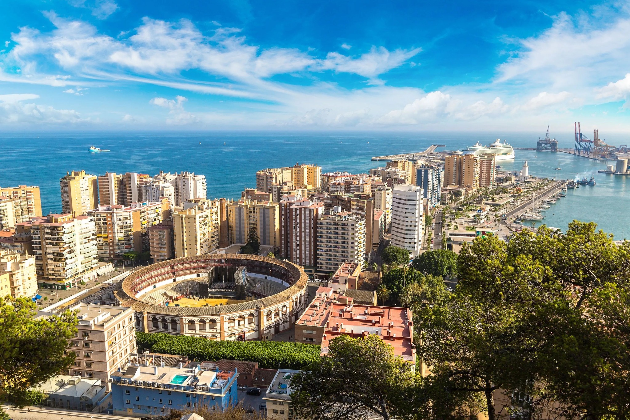 Malaga z lotu ptaka