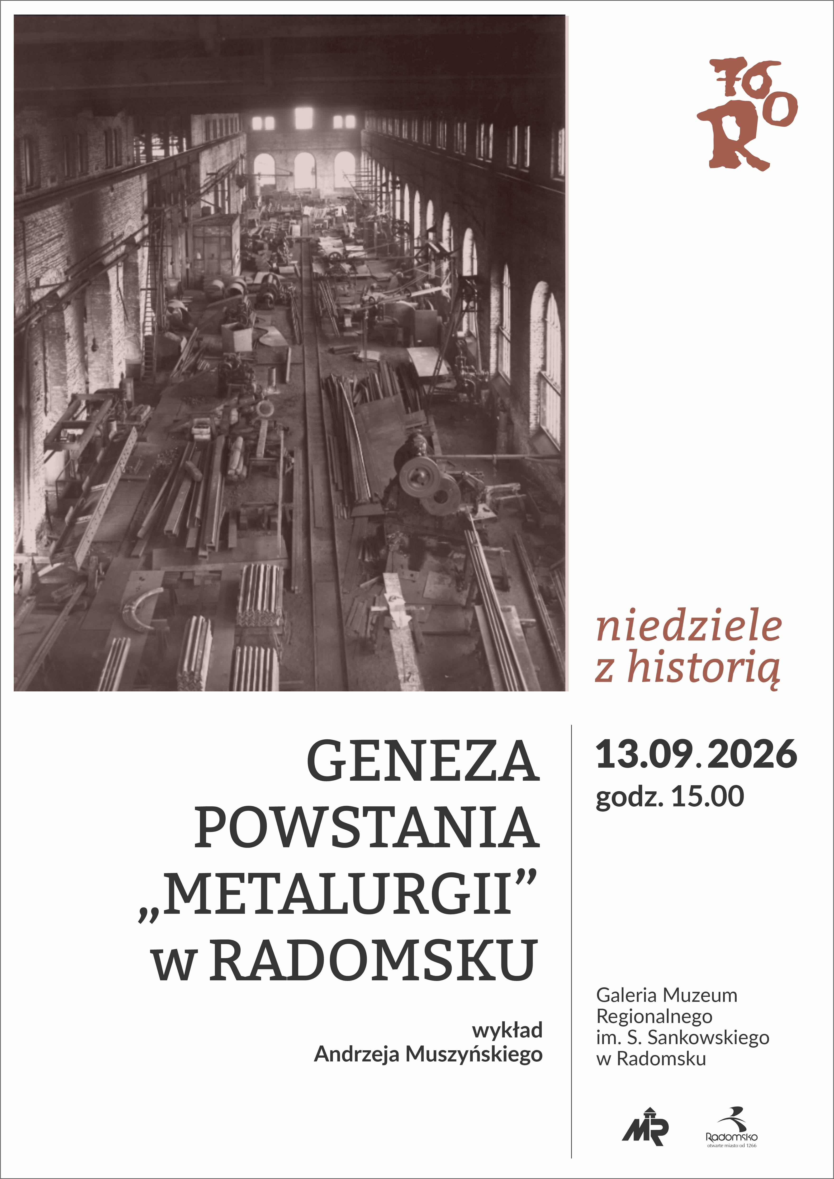 Plakat zapowiadający wykład 